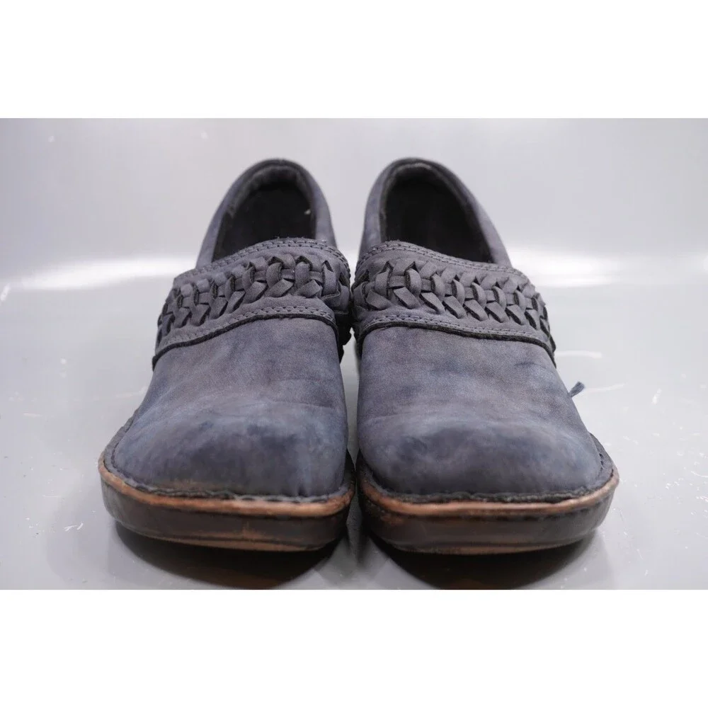 Boc Born Concept Womens Sz 8.5 Peggy Clogs Shoes Blue Slip On Low Heel Comfort